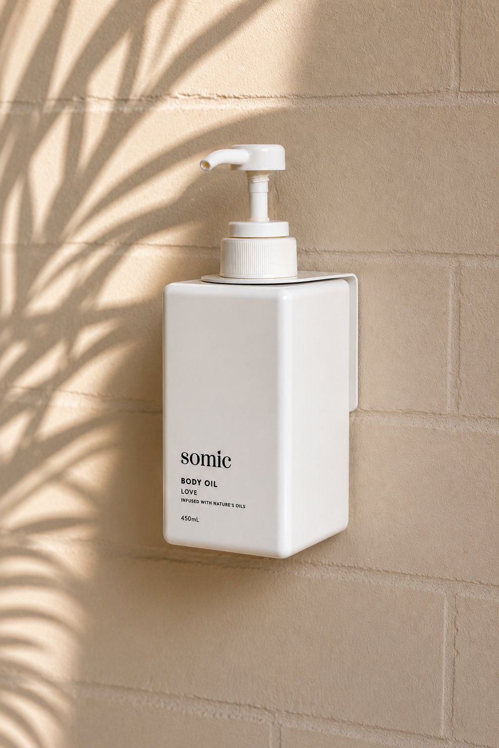 White Metal Bottle Bracket